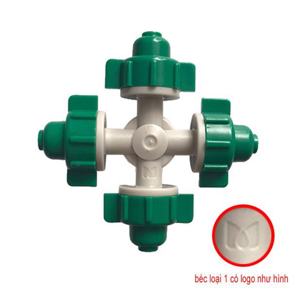 10 Béc phun sương 4 cửa kèm kết nối nhanh ống 8mm Dùng Tưới Lan, Cây Cảnh