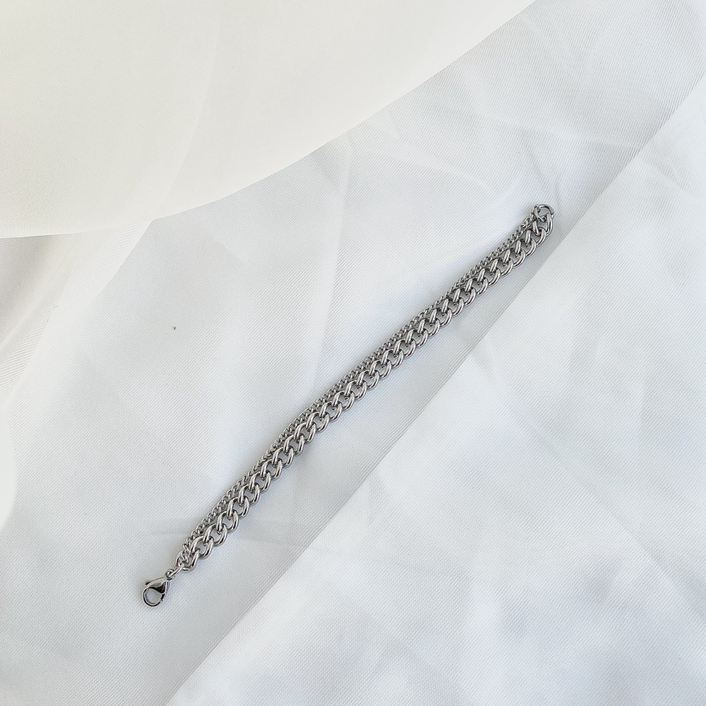 Vòng tay dây xích đôi basic unisex nam nữ B015 Choker Club