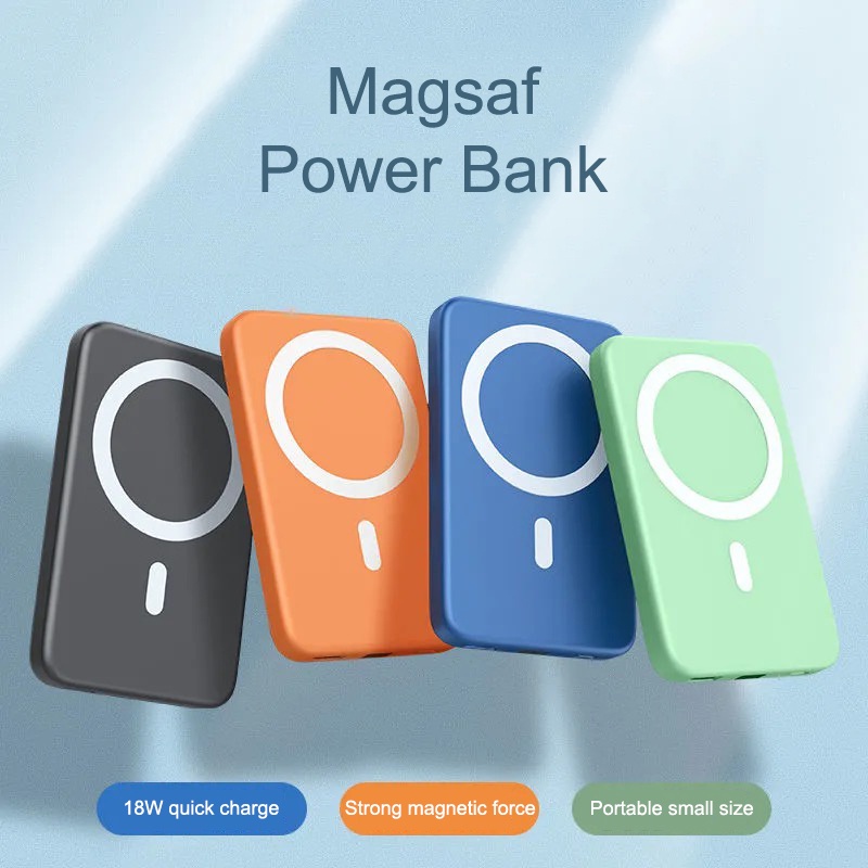 Pin Sạc Dự Phòng Không Dây Từ Tính Cho Iphone 12 13 14 Pro Max 10000mAh