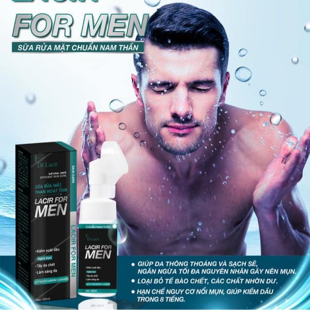 SỮA RỬA MẶT CHO NAM GIỚI LACIR - FOR MEN LAMER CARE 150ML