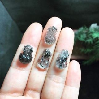 Tỳ Hưu Thạch Anh Tóc Đen