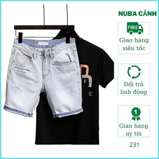 Quần short jean nam chất vải bò cao cấp,màu xanh đẹp giá rẻ AT 231