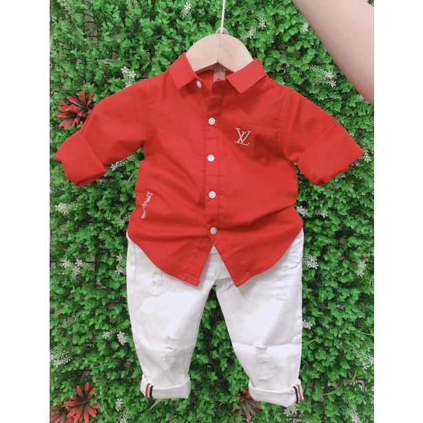 Áo sơ mi  dài tay cho bé trai