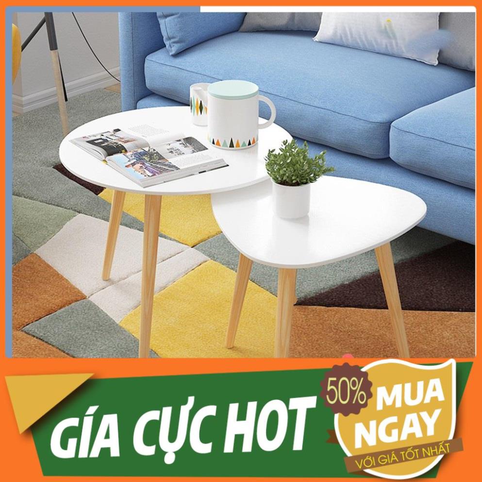 COMBO BÀN TRÀ SOFA , BỘ TRÒN + TAM GIÁC CHÂN GỖ TỰ NHIÊN CAO CẤP