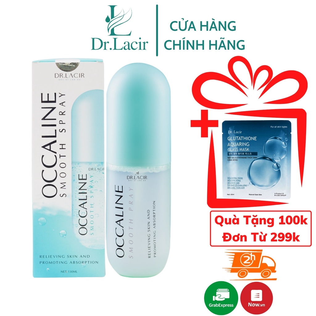 Xịt khoáng cấp ẩm Dr. Lacir Occaline Smoothing Spray dưỡng tế bào gốc làm căng bóng da 130ml LM22