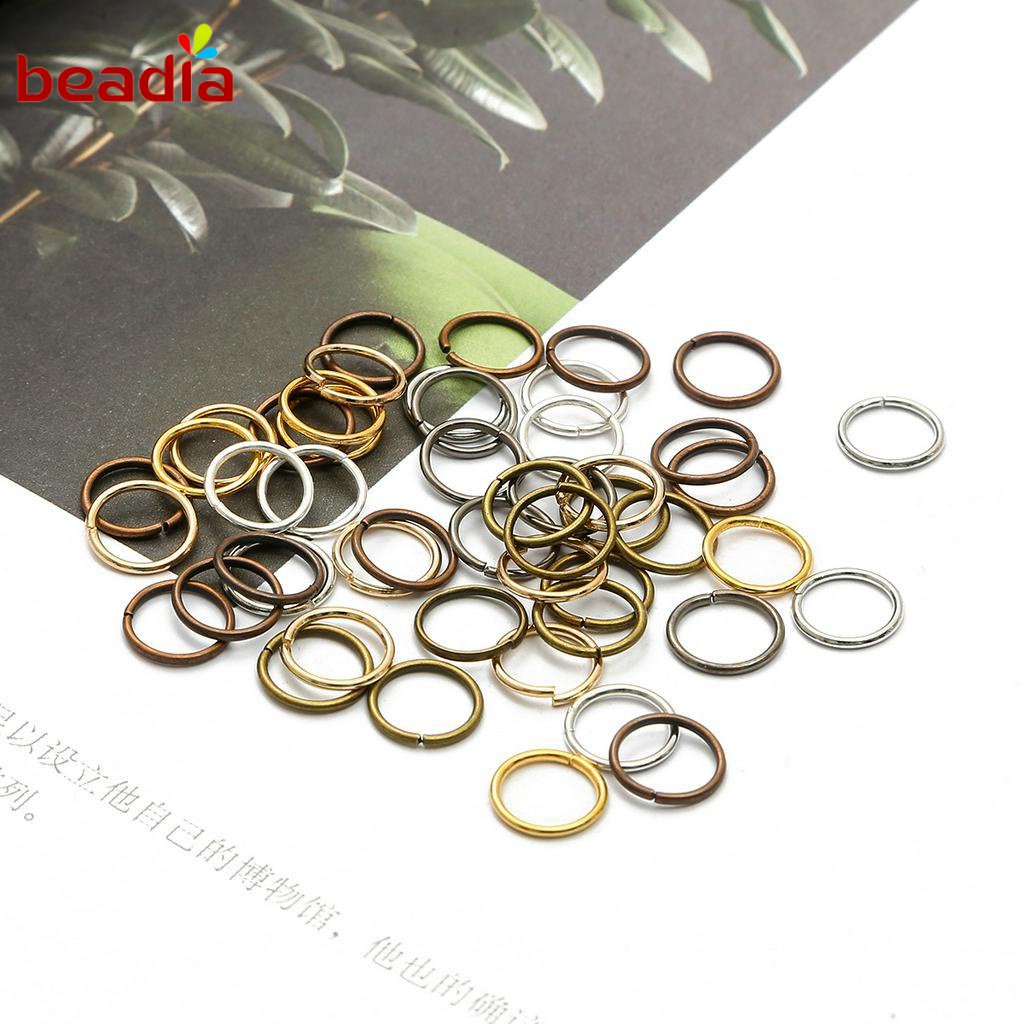 Beadia Bộ 50-200 Vòng Nối Khuyên Tai Mạ Vàng / Bạc Tuỳ Chọn 10-20mm