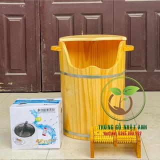 THÙNG XÔNG HƠI CHÂN GỖ THÔNG