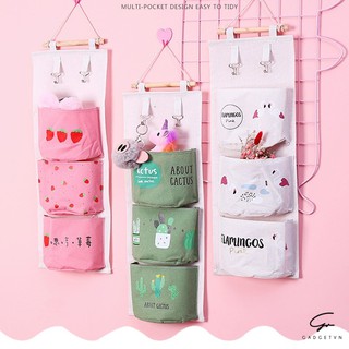TÚI VẢI TREO TƯỜNG CUTE ( CÓ SIZE LỚN 7 NGĂN )