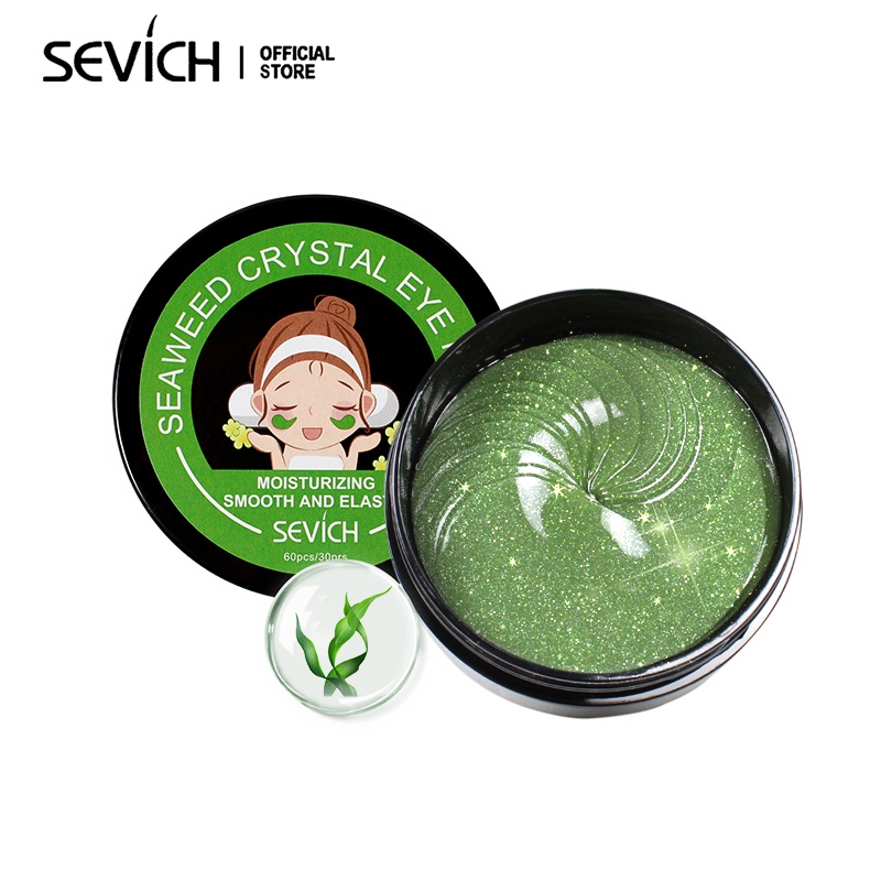 Set 60 mặt nạ mắt SEVICH chiết xuất tảo biển dưỡng trắng ẩm cải thiện quầng thâm