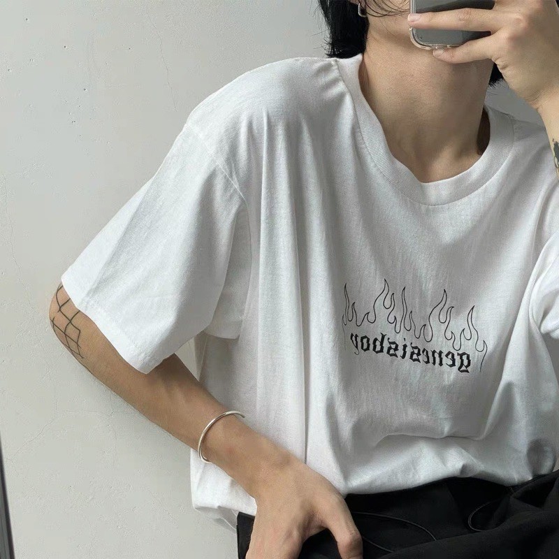 áo thun unisex nam nữ form rộng (lửa)