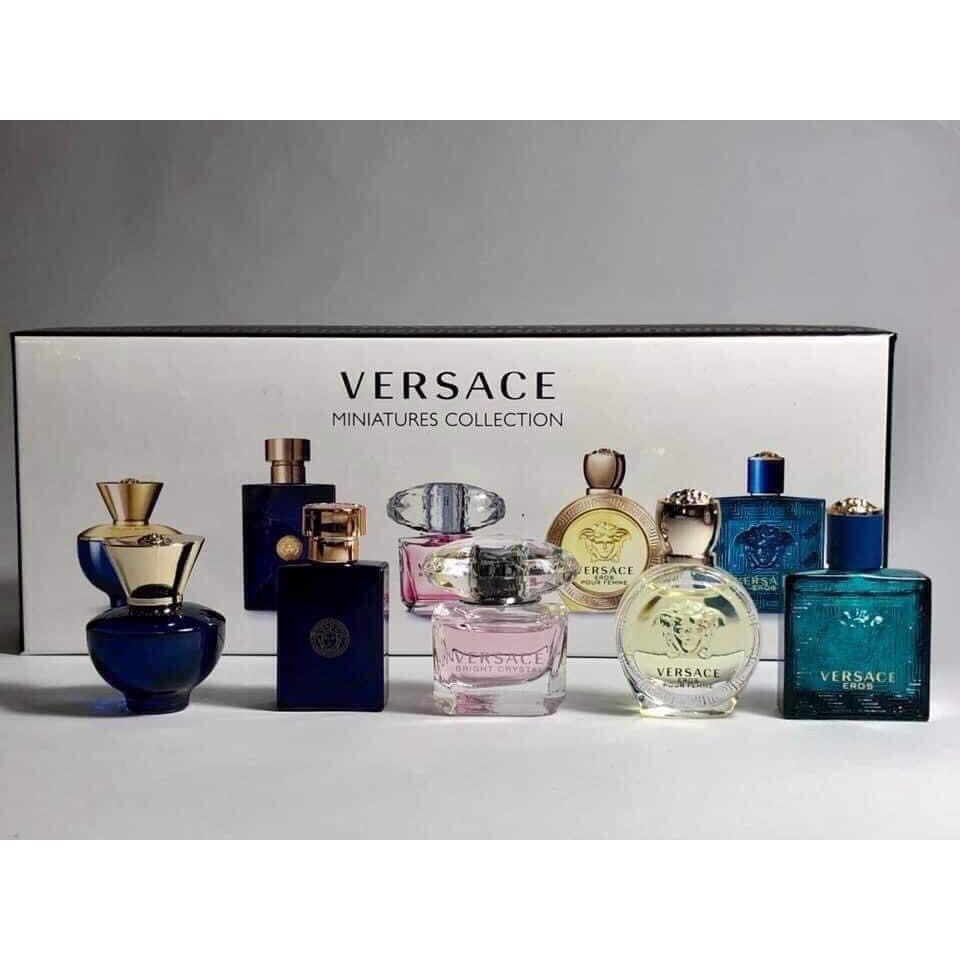 Set nước hoa nam nữ mini Versace 5 chai x 5ml | Thế Giới Skin Care