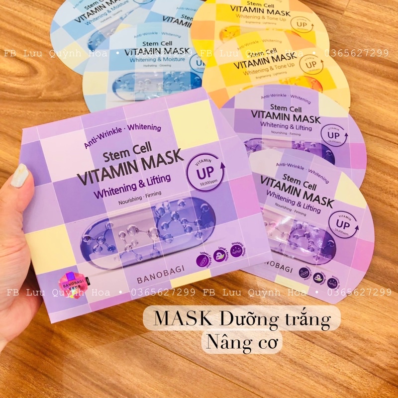 Mặt nạ tế bào gốc Banobagi Stem Cell Vitamin Mask đủ màu
