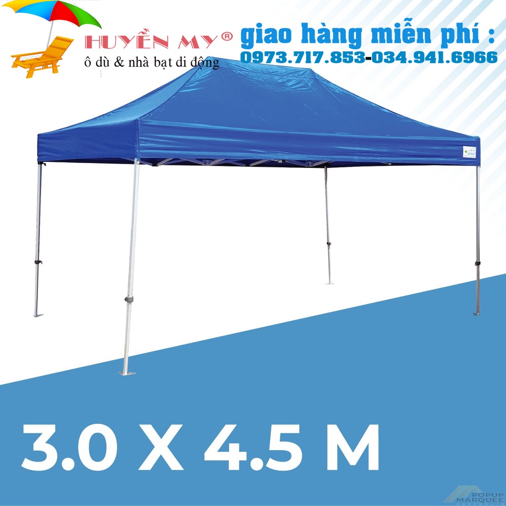 Nhà Bạt Di Động 3x4,5 -Nhà Bạt bán hàng ,che nắng che mưa , sự kiện ,cưới hỏi ,gian hàng triển lãm