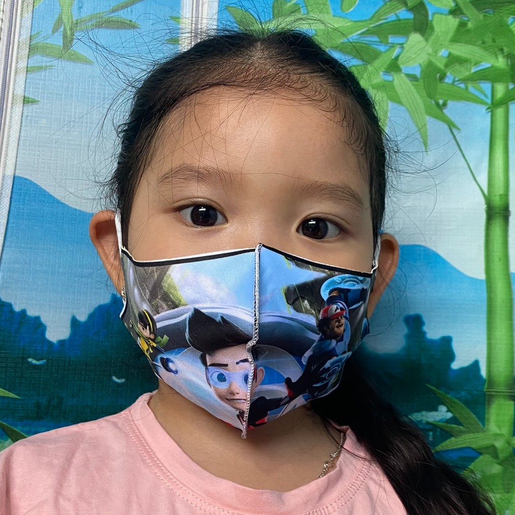Khẩu trang Polo Style trẻ em vải Su in hoạt hình dễ thương, dễ thở, bền, đẹp | BigBuy360 - bigbuy360.vn