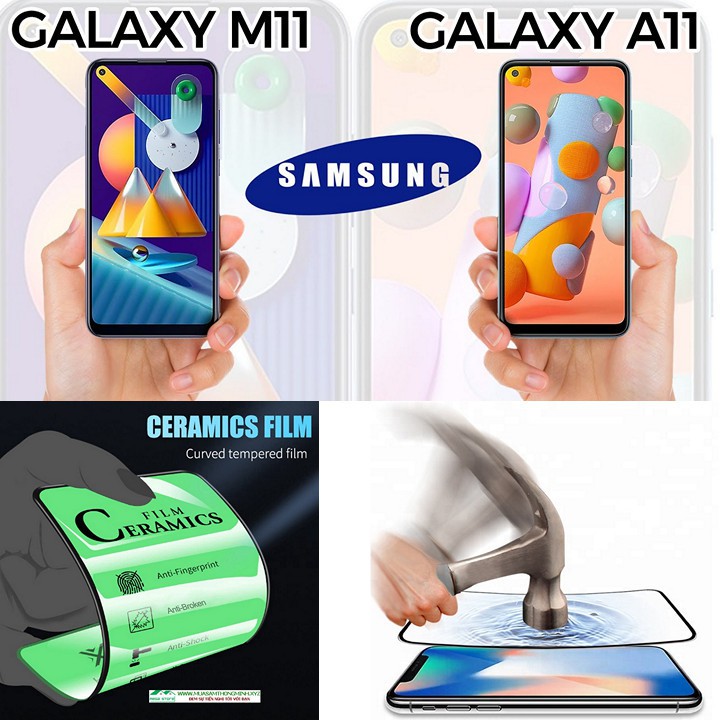 Kính Cường Lực Samsung Galaxy A11 và Samsung M11 - Chống Bám Vân Tay - Kính CERAMICS Độ Cứng H9