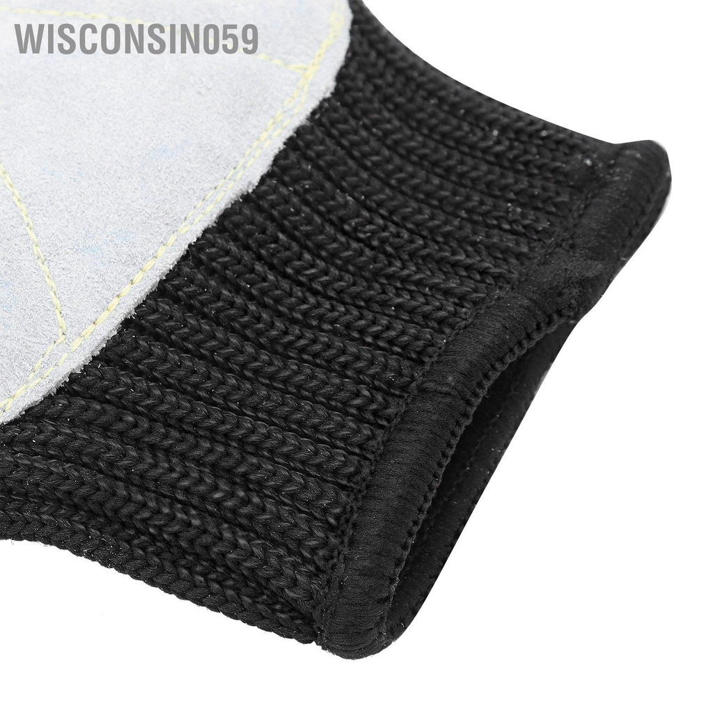 Wisconsin059 Pair Protective Gloves Grade 5 Anti‑Cutting Polyethylene Fiber Leather for Workshop Security
