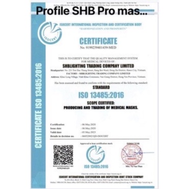 Khẩu trang n95 SHB Pro mask chính hãng, Kn95 cao cấp 5 lớp kháng khuẩn chuẩn FFP2 hộp 20 cái | BigBuy360 - bigbuy360.vn