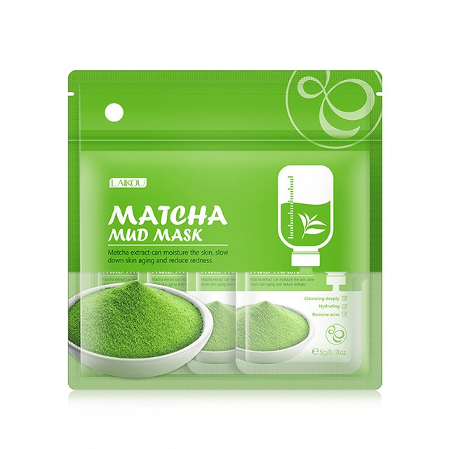 Bộ 12 gói mặt nạ bùn tinh chất matcha trà xanh làm sạch sâu 5g