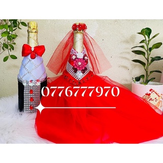Bộ Áo cưới cho champagne HandMade trang trí tiệc cưới, đám cưới