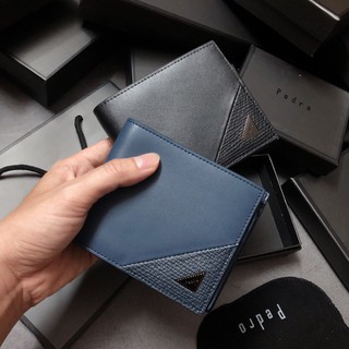 Ví ngắn Pedro trơn chéo góc logo tam giác - V310