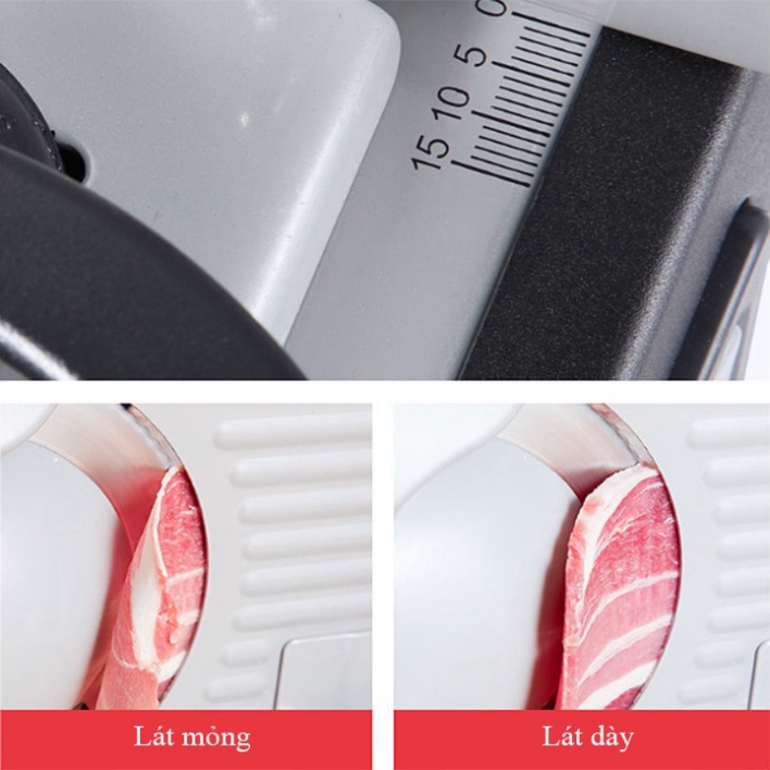 Máy thái lát thịt đa năng, cắt lát rau củ, bánh mỳ bán tự động SOKANY 500W
