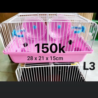 Chuồng Lồng Nhà ngăn đôi cho hamster, sóc, thú kiểng