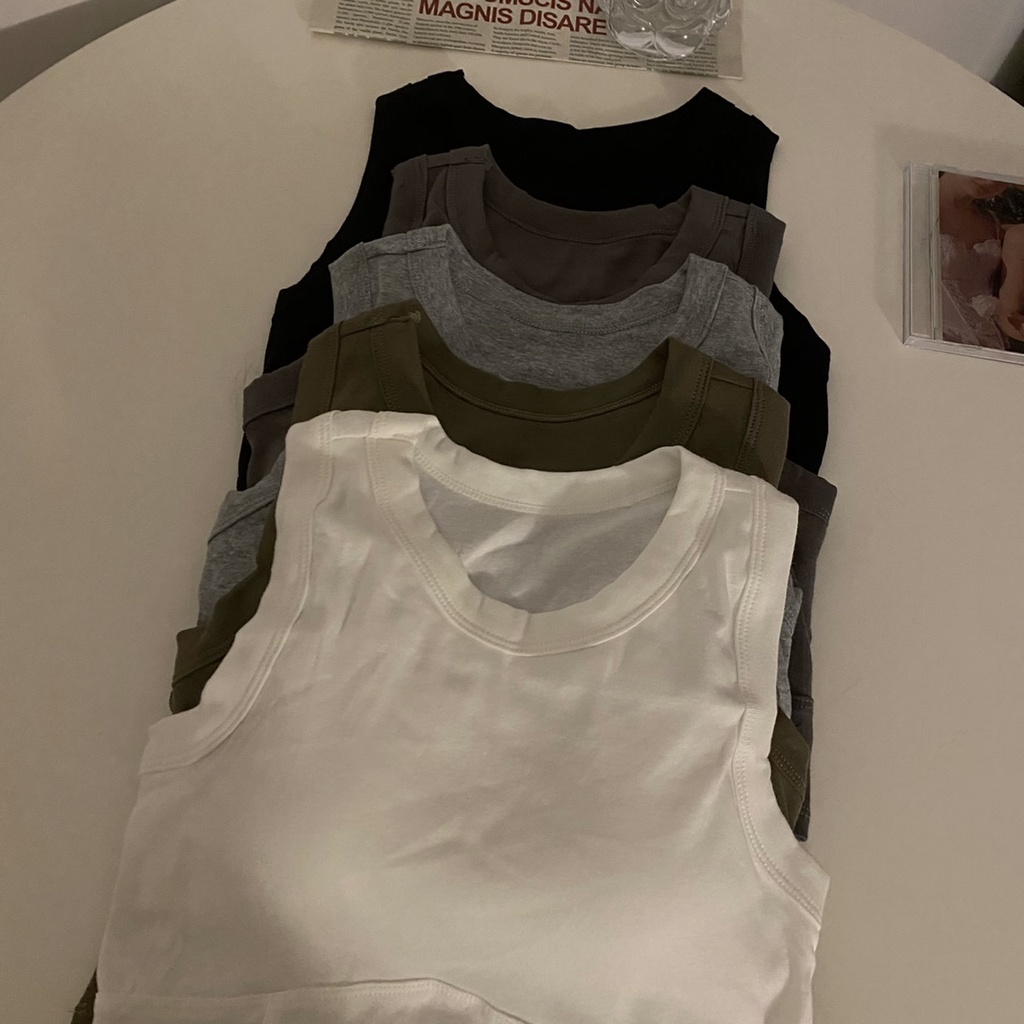 Áo crop top XIAOZHAINV thể thao 5 màu sắc tùy chọn đa dạng phong cách Hàn Quốc cho nữ