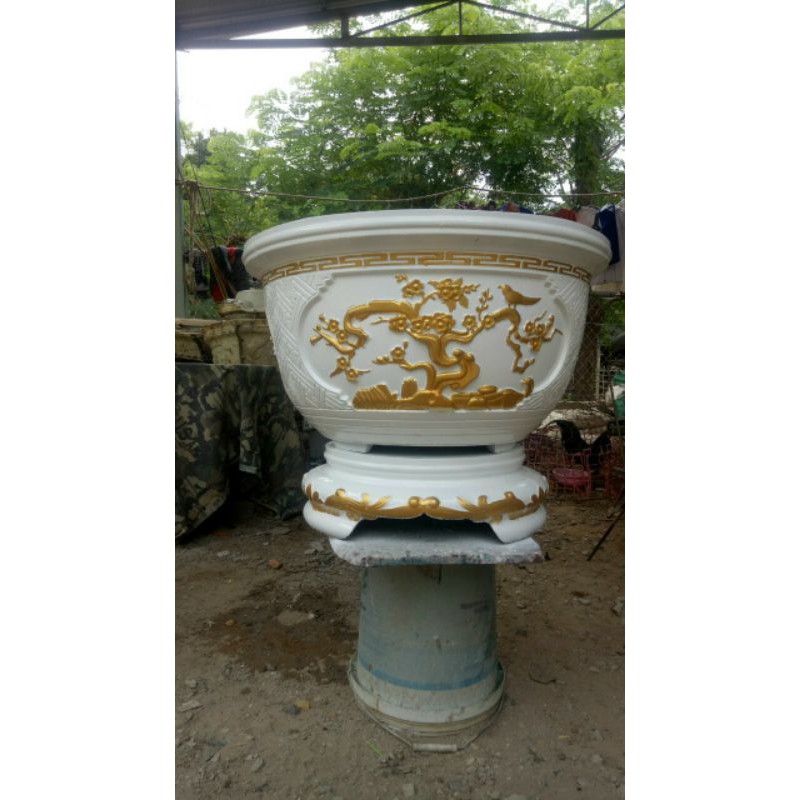 Khuôn đúc chậu cảnh tròn 50 cao 30 chân cao 11 cm