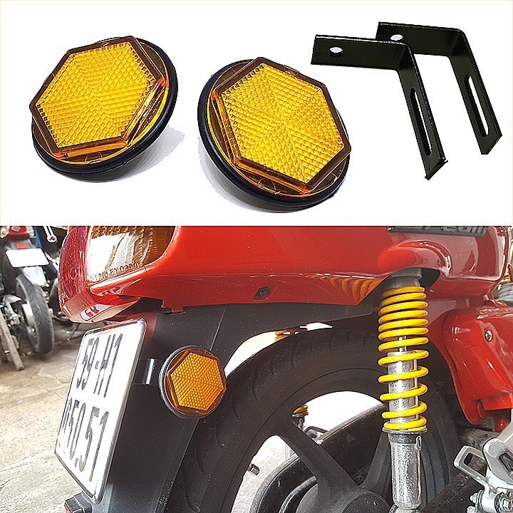 PHẢN QUANG LỤC GIÁC KÈM PAT SẮT SAU