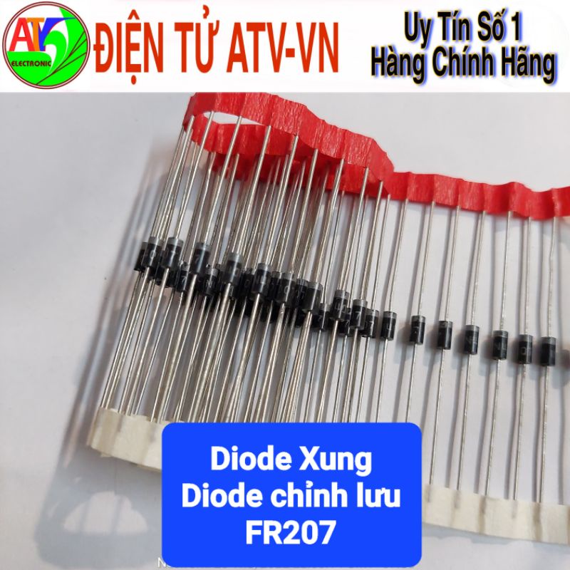 25 diode xung FR107 FR207 có thể thay cho HER107 HER207 RM1S RM2S 1A 2A 1000V