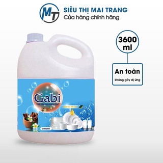 Nước rửa chén Gabi cao cấp không hại da tay, diệt sạch khuẩn - Dung tích 3.6L