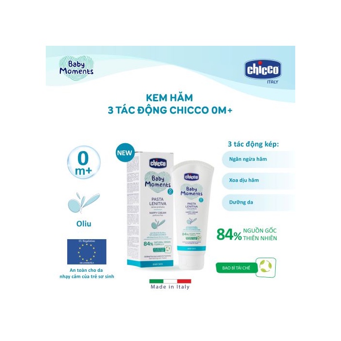 Kem Hăm 3 Tác Động Chicco 0m+ 100ml