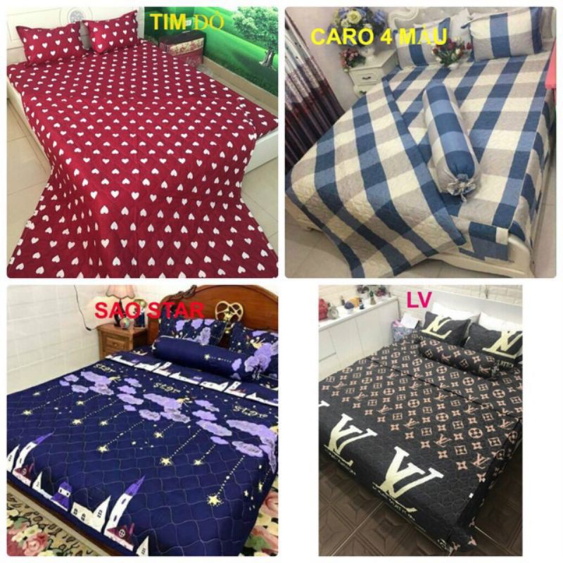 Ga chun vải poly cotton tặng vỏ gối
