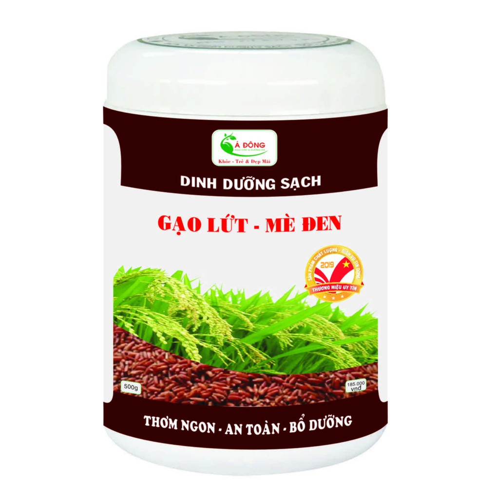 BỘT GẠO LỨT MÈ ĐEN CAO CẤP Á ĐÔNG 500GRAM - CUNG CẤP ĐẦY ĐỦ DINH DƯỠNG CHO CƠ THỂ - PHÙ HỢP VỚI NGƯỜI ĂN KIÊNG