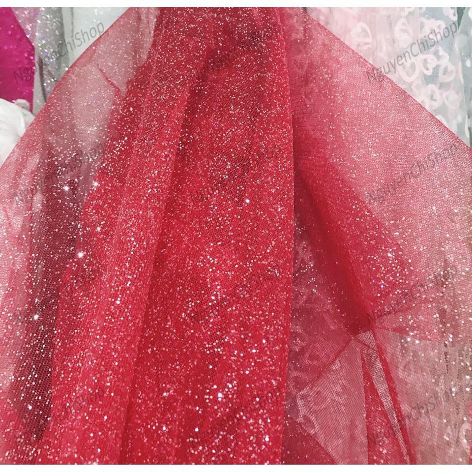 ⚡Sỉ tận gốc⚡ Vải lưới nhũ kim tuyến làm đầm váy cô dâu,đầm công chúa,trang trí sự kiện