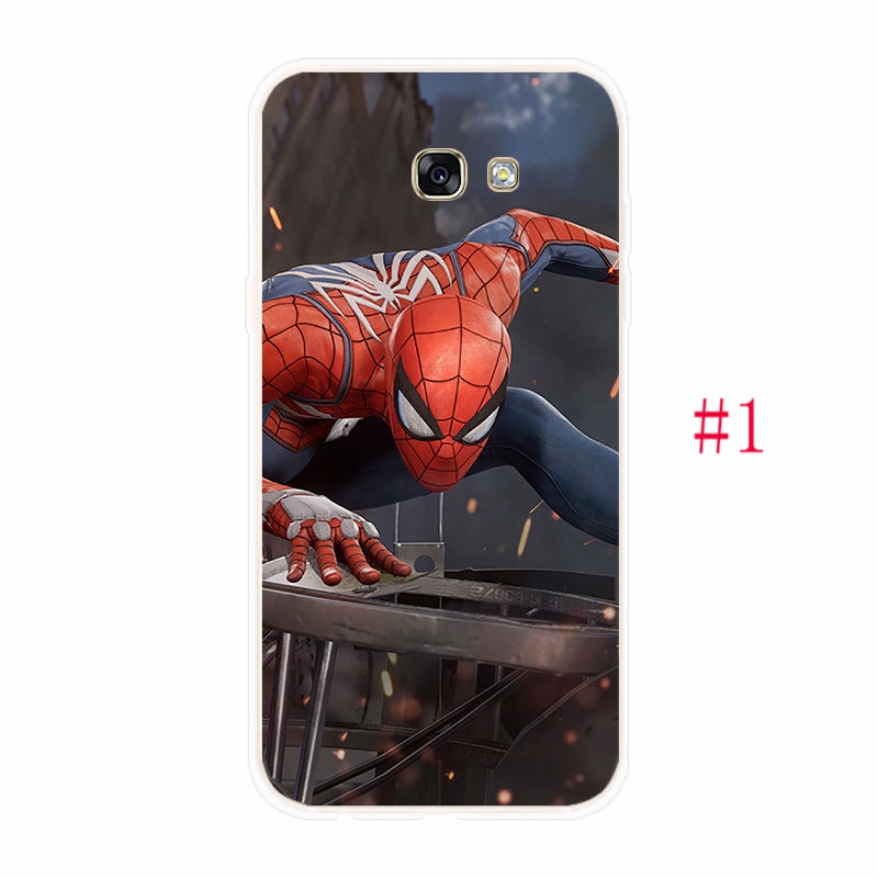 Ốp Điện Thoại Tpu Dẻo Họa Tiết Spiderman Iron Man Độc Đáo Thời Trang Cho Samsung Galaxy A3 A5 A7 2016 2017