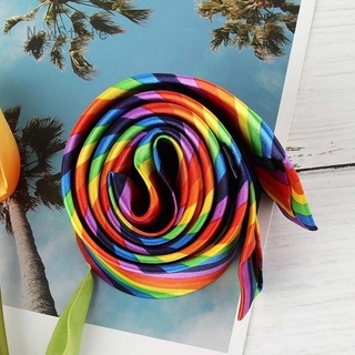 Cà Vạt Lụa Polyester Màu Cầu Vồng Phong Cách Lgbt Đáng Yêu