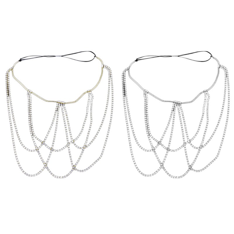 Vòng Đeo Đùi Co Giãn Thiết Kế Đính Đá Lấp Lánh Phong Cách Gợi Cảm Cho Nữ