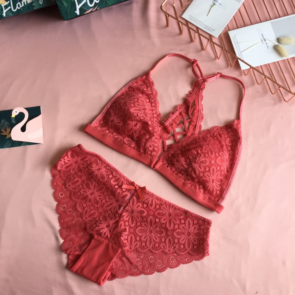 THANH LÝ - Bộ lót vicky ren mỏng không gọng cài trước | BigBuy360 - bigbuy360.vn