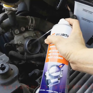 Chai xịt vệ sinh cổ hút họng ga, tẩy trắng đầu bò xe Wurth Air Intake And Throttle Valve Cleaner 500ml