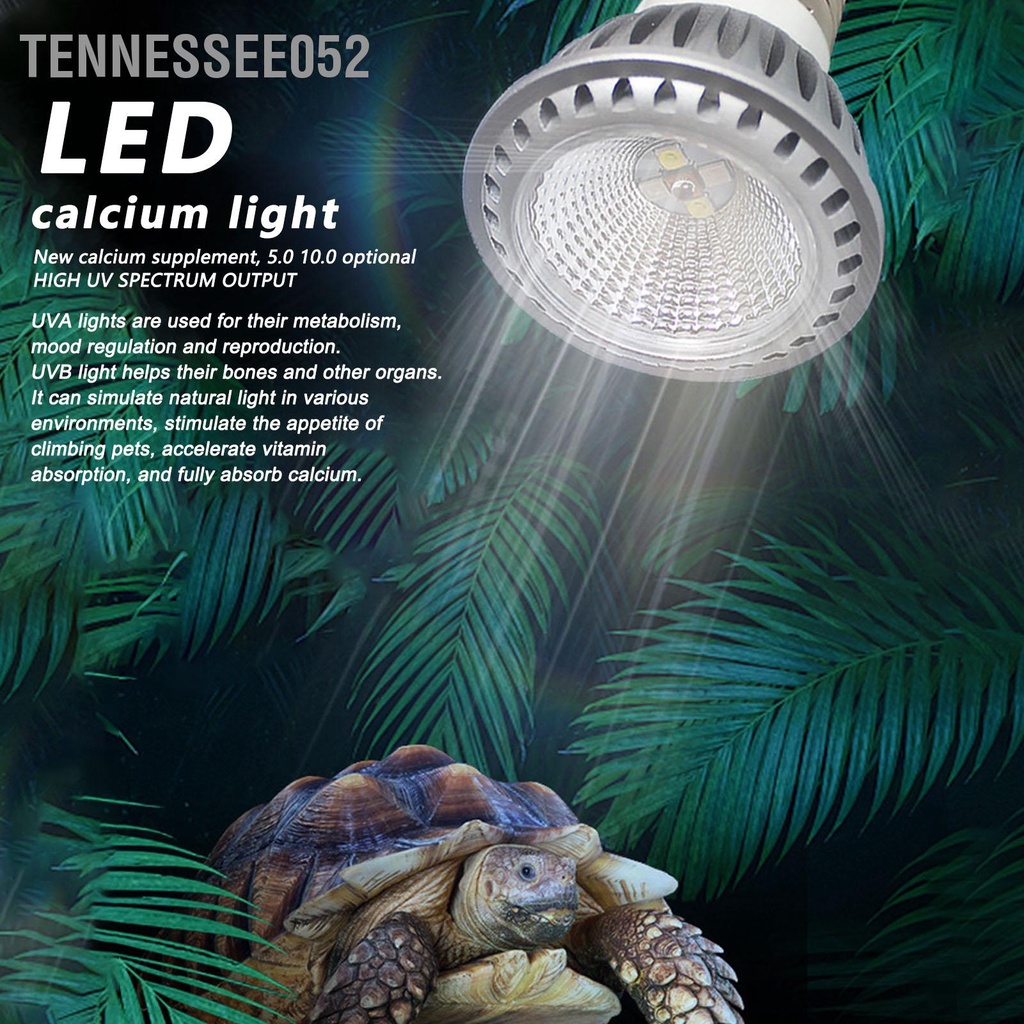 [Hàng Sẵn] Đèn sưởi UVA UVB 5.0 / 10.0 Full Spectrum LED chuyên dụng cho rùa và các loại bò sát【Tennessee052】