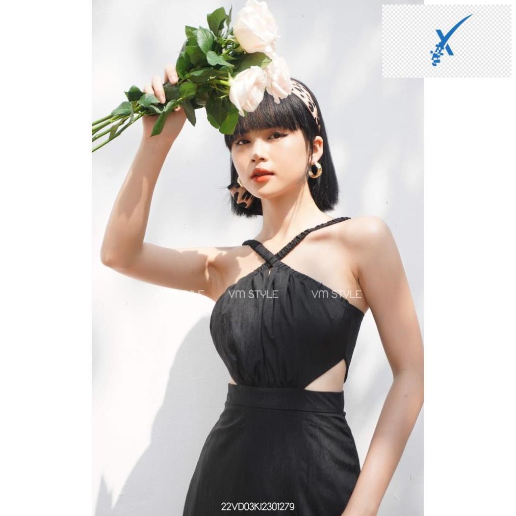 👘 Đầm body dài cổ yếm khoét eo VM STYLE váy kiểu đắp chéo ngực gợi cảm dự tiệc đi biển 08635 22VD03KI2301 👘