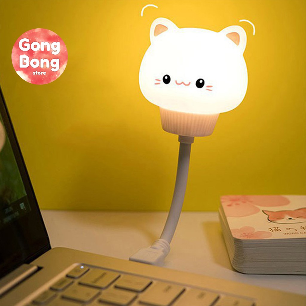 Đèn ngủ cắm điện usb hình thú dễ thương, đèn ngủ mini ánh sáng dịu nhẹ Gong Bong Store