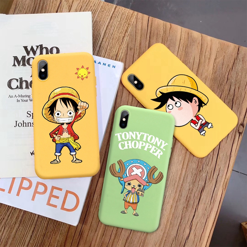 Ốp điện thoại in hình Luffy trong ONE PIECE/ Chopper cho iPhone 6 6s 7 8 Plus X XS XR XS Max