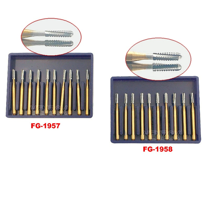 Bộ 10 Mũi Khoan Thép Tungsten Cacbua Hình Vương Miện Tốc Độ Cao FG-1957 / FG-1958