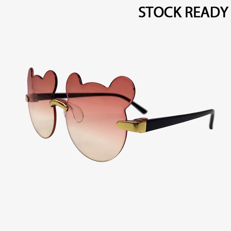 (KIQI-FASHION) COD Kính mát hình gấu dễ thương chống tia uv400 phong cách Hàn Quốc cho bé