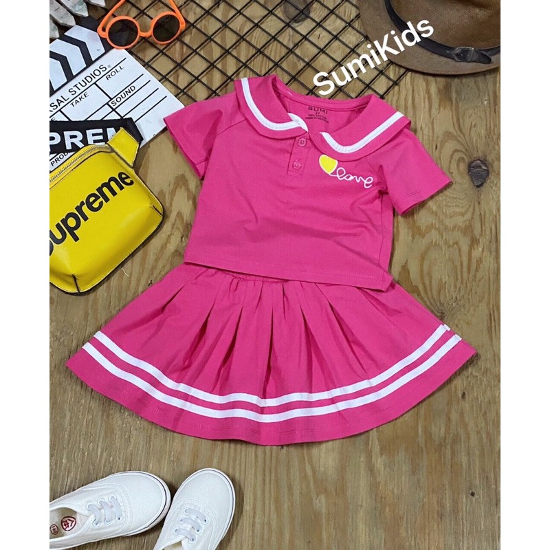 SuMi Đầm váy cho bé đầm thuỷ thủ cotton 4 chiều cao cấp SUMI đầm sát nách cho bé đầm mặc tết