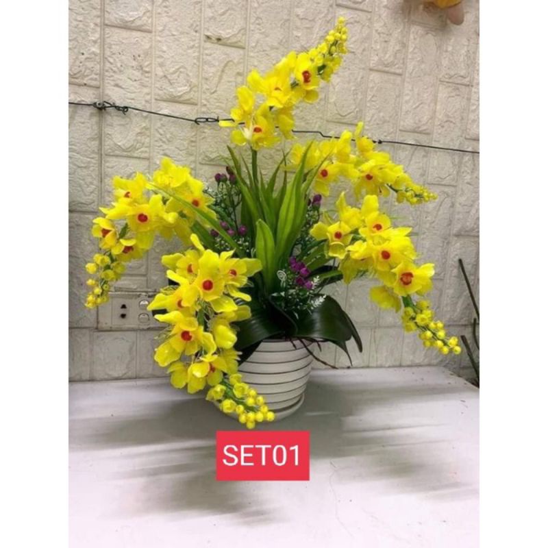 Set nguyên liệu làm chậu hoa pha lê (ko gồm chậu)
