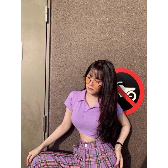 QUẦN CARO TÍM NHẠT DÀI 100CM (ảnh thật/sẵn)! | BigBuy360 - bigbuy360.vn