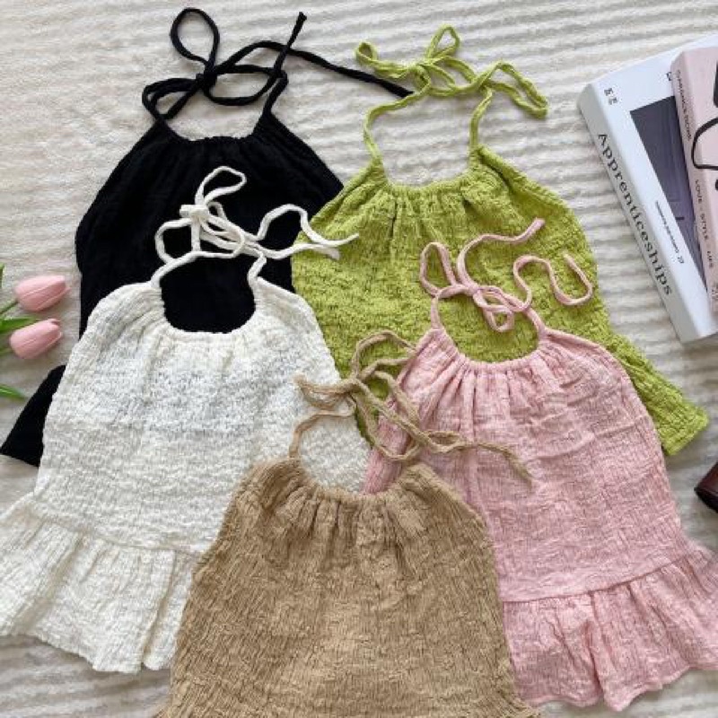 Áo yếm LONI CROPTOP - Form này mặc xinh ko tìm được khuyết điểm. Chất vải dày dặn tôn dáng